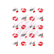 Load image into Gallery viewer, Valentines Day - XOXO Hearts Lips Love Nail Art Decals- Waterslide Nail Decals
