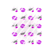 Load image into Gallery viewer, Valentines Day - XOXO Hearts Lips Love Nail Art Decals- Waterslide Nail Decals
