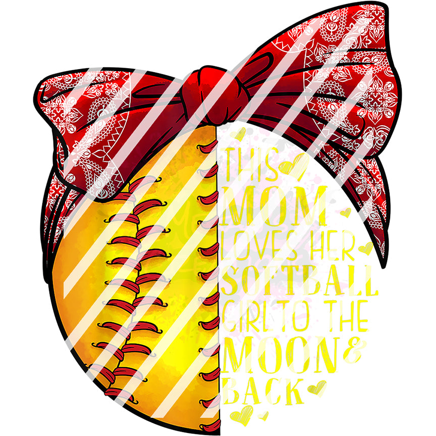 Softball Design #2  Ready To Press Sublimation Transfer