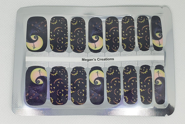 Halloween Design #207 Nail Polish Wraps - Nail Polish Strips