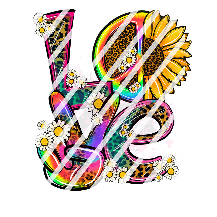 Hippie Love  Ready To Press Sublimation Transfer