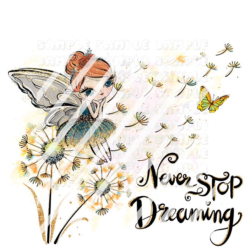 Fairy Dandelion Dreaming Ready To Press Sublimation Transfer