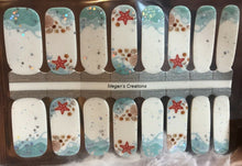 Load image into Gallery viewer, Summer Beach Life Shells Starfish Nail Polish Wraps - Nail Polish Strips
