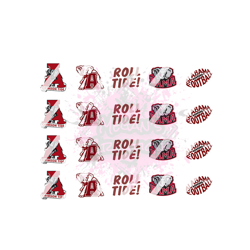 Football Nail Art Decals - Waterslide Nail Decals