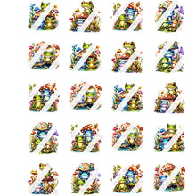 Load image into Gallery viewer, Christmas Green Gnomes Nail Art Decals - Waterslide Nail Decals
