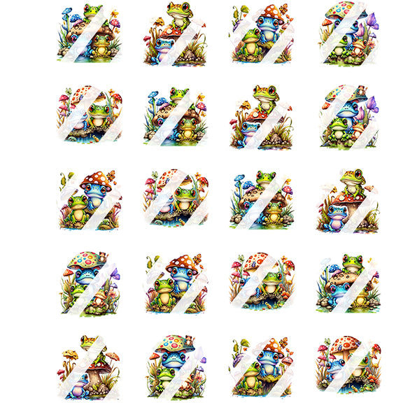 Christmas Green Gnomes Nail Art Decals - Waterslide Nail Decals