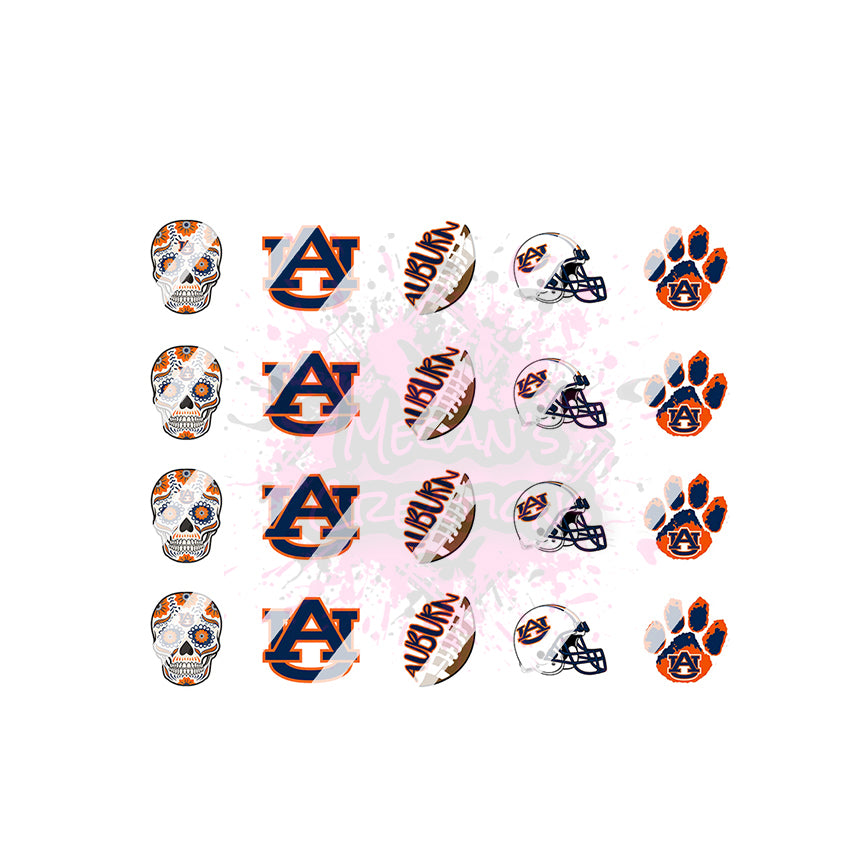 Football Nail Art Decals - Waterslide Nail Decals