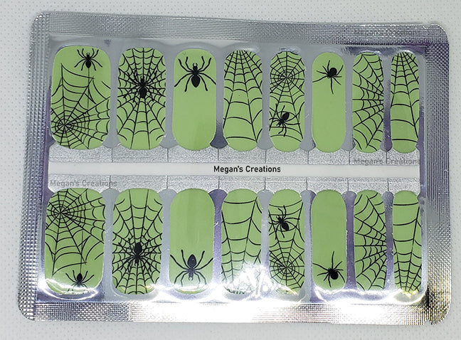 Halloween Spiderweb Nail Polish Wraps - Nail Polish Strips