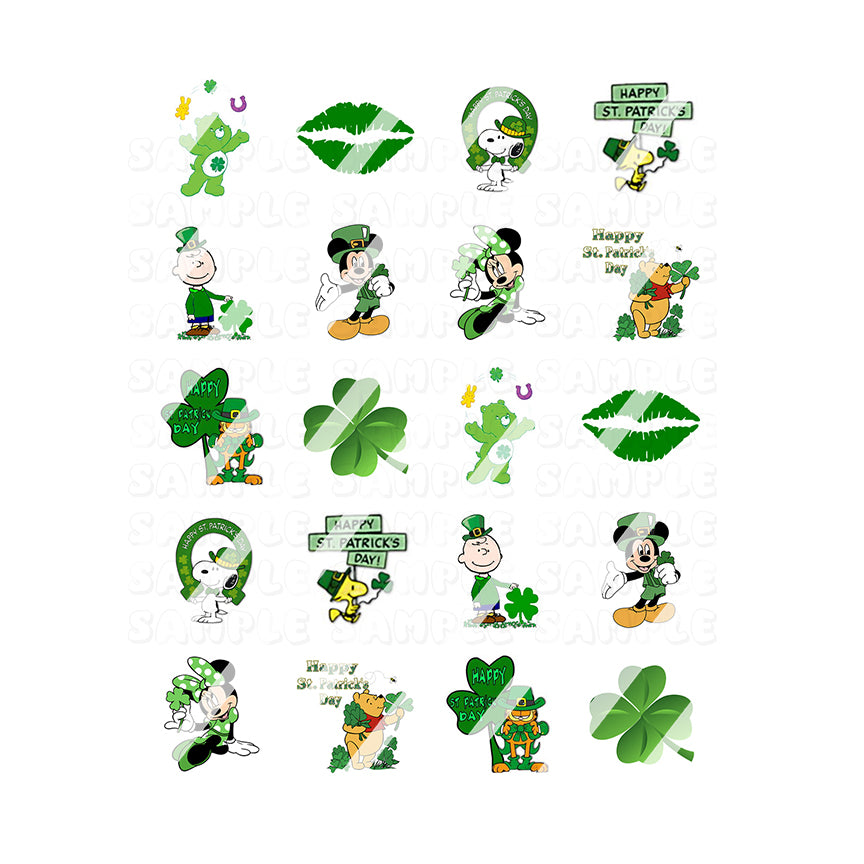 St. Patrick's Day Nail Art Decals- Waterslide Nail Decals