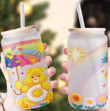 Load image into Gallery viewer, 16oz Libbey Glass Care Bears Ready To Press Sublimation Transfer
