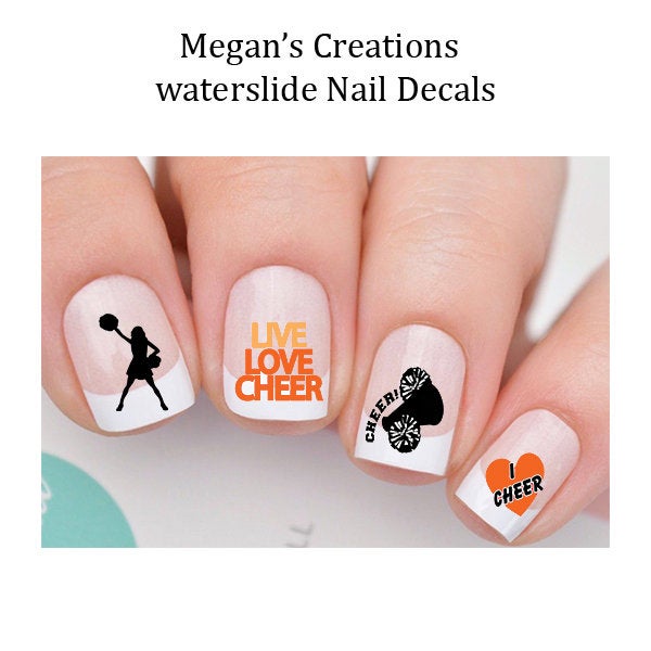 Cheer Cheerleader  Nail Art Decals