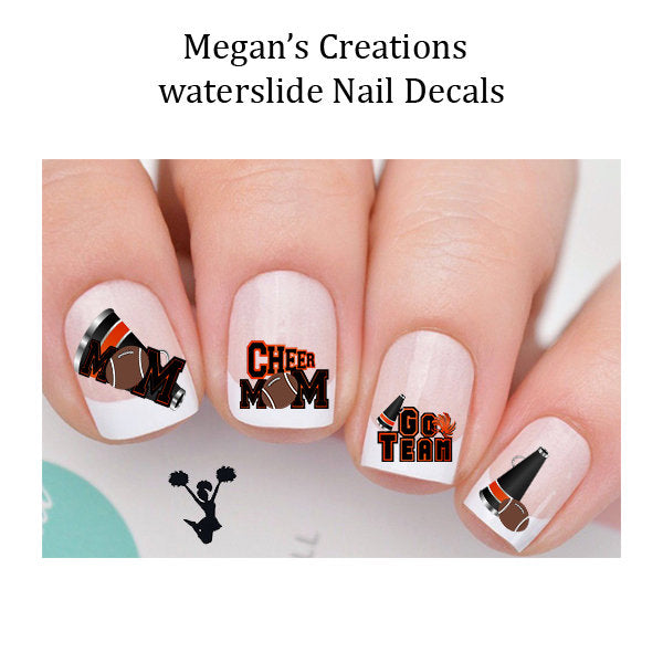 Cheer Cheerleader Mom Football  Nail Art Decals