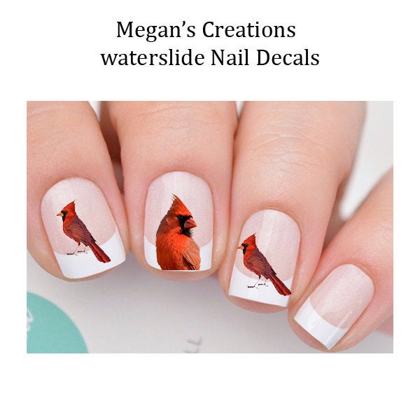 Cardinal Bird Nail Art Decals