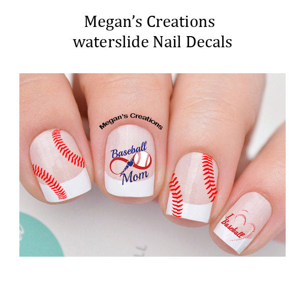 Baseball Mom  Nail Art Decals