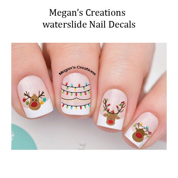 Christmas Reindeer Design 105 Nail Art Decals