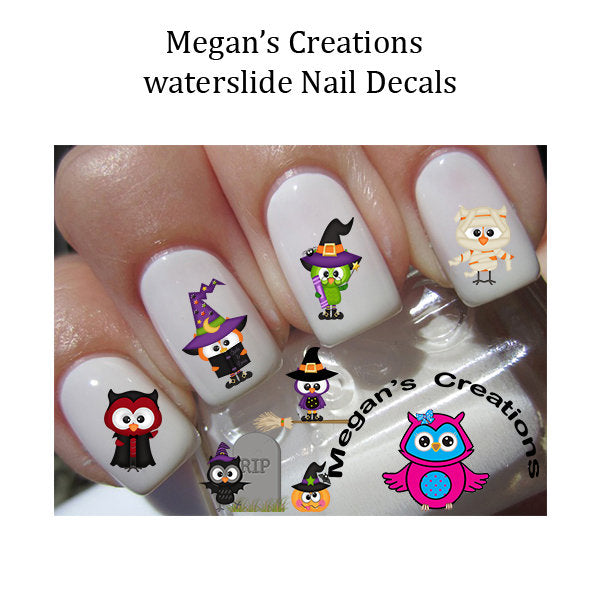 Halloween Owl Nail Art Decals