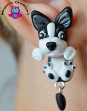 Load image into Gallery viewer, Cute Boston Terrier  Polymer Clay Earrings
