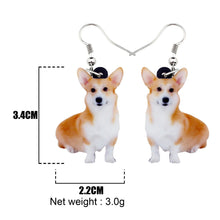 Load image into Gallery viewer, Pembroke Welsh Corgi Acrylic Earrings
