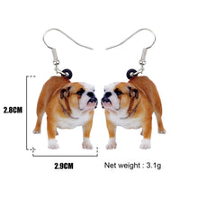 Load image into Gallery viewer, English Bulldog Acrylic Earrings
