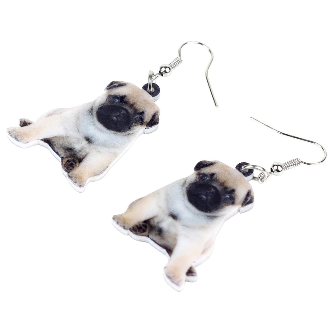 Pug Acrylic Earrings