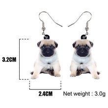 Load image into Gallery viewer, Pug Acrylic Earrings
