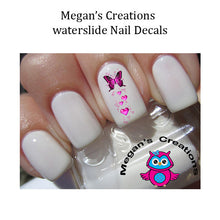 Load image into Gallery viewer, Butterfly Hearts Design BU101  Nail Art Decals

