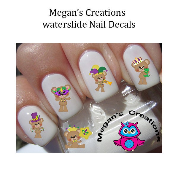 Bentley Mardi Gras Nail Art Decals
