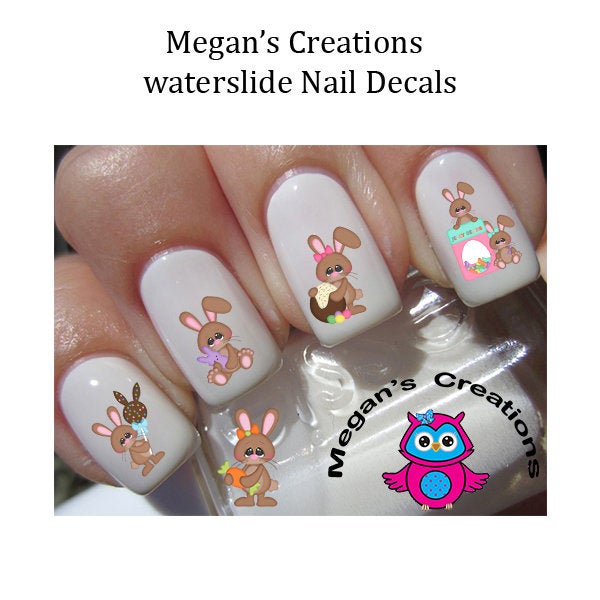 Chocolate Easter Bunnies- Bunny Rabbit Nail Art Decals