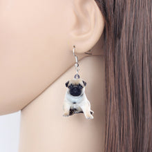 Load image into Gallery viewer, Pug Acrylic Earrings
