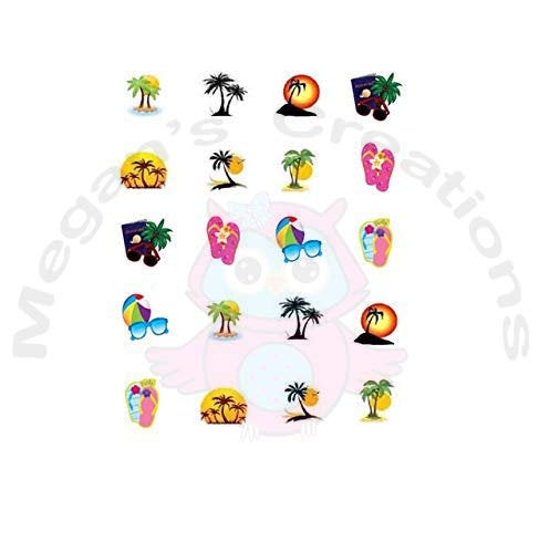 Palm Tree Summer Nail Art Decals