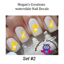 Load image into Gallery viewer, Child Hood Cancer Awareness Nail Art  Decals
