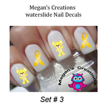 Load image into Gallery viewer, Child Hood Cancer Awareness Nail Art  Decals
