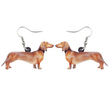 Load image into Gallery viewer, Dachshund Dog Acrylic Earrings
