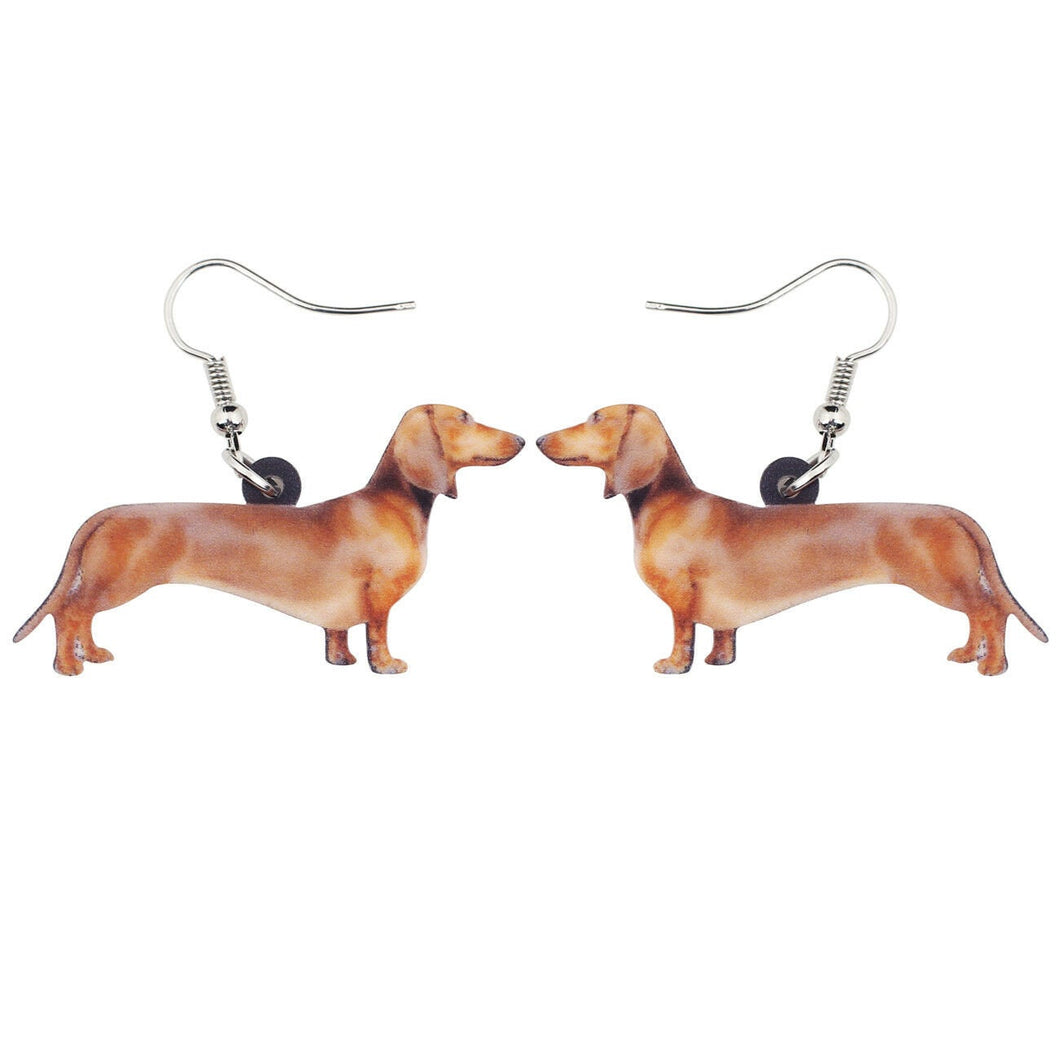 Dachshund Dog Acrylic Earrings