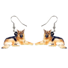 Load image into Gallery viewer, German Shepherd Acrylic Earrings
