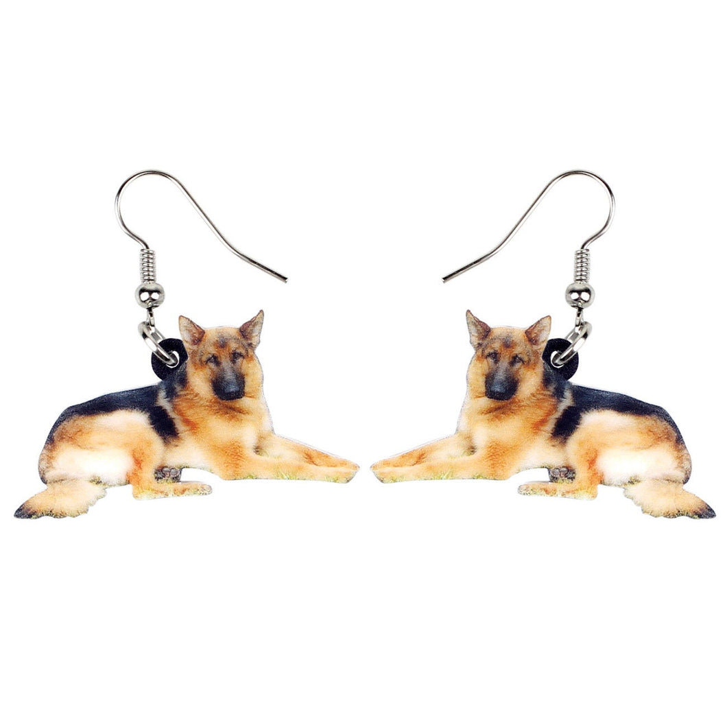 German Shepherd Acrylic Earrings