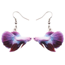 Load image into Gallery viewer, Betta Fish Acrylic Earrings
