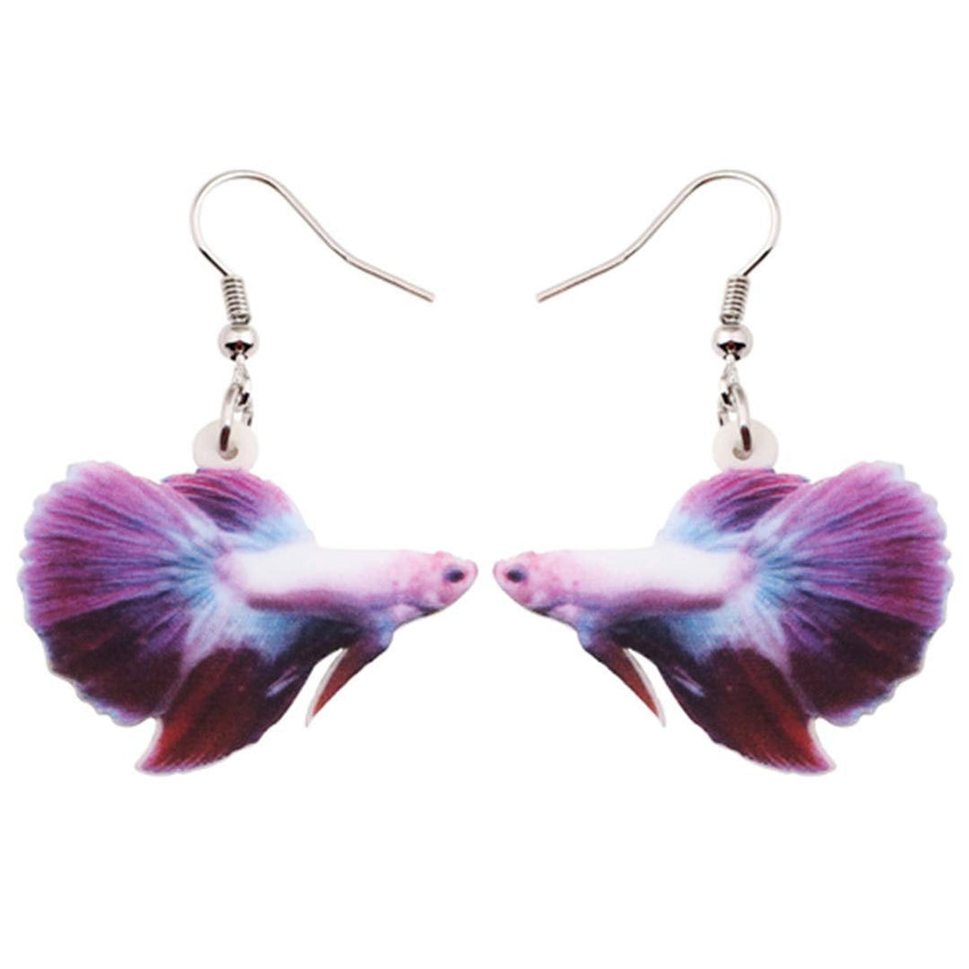 Betta Fish Acrylic Earrings