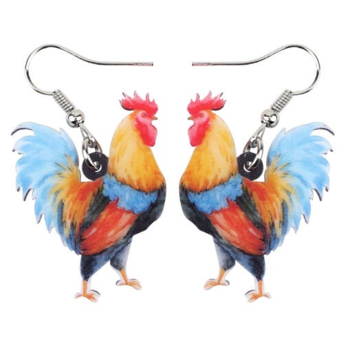 Chicken Rooster Acrylic Earrings