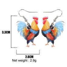 Load image into Gallery viewer, Chicken Rooster Acrylic Earrings
