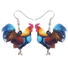 Load image into Gallery viewer, Farm Animal Rooster Acrylic Earrings
