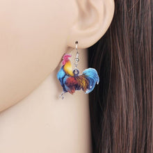 Load image into Gallery viewer, Farm Animal Rooster Acrylic Earrings
