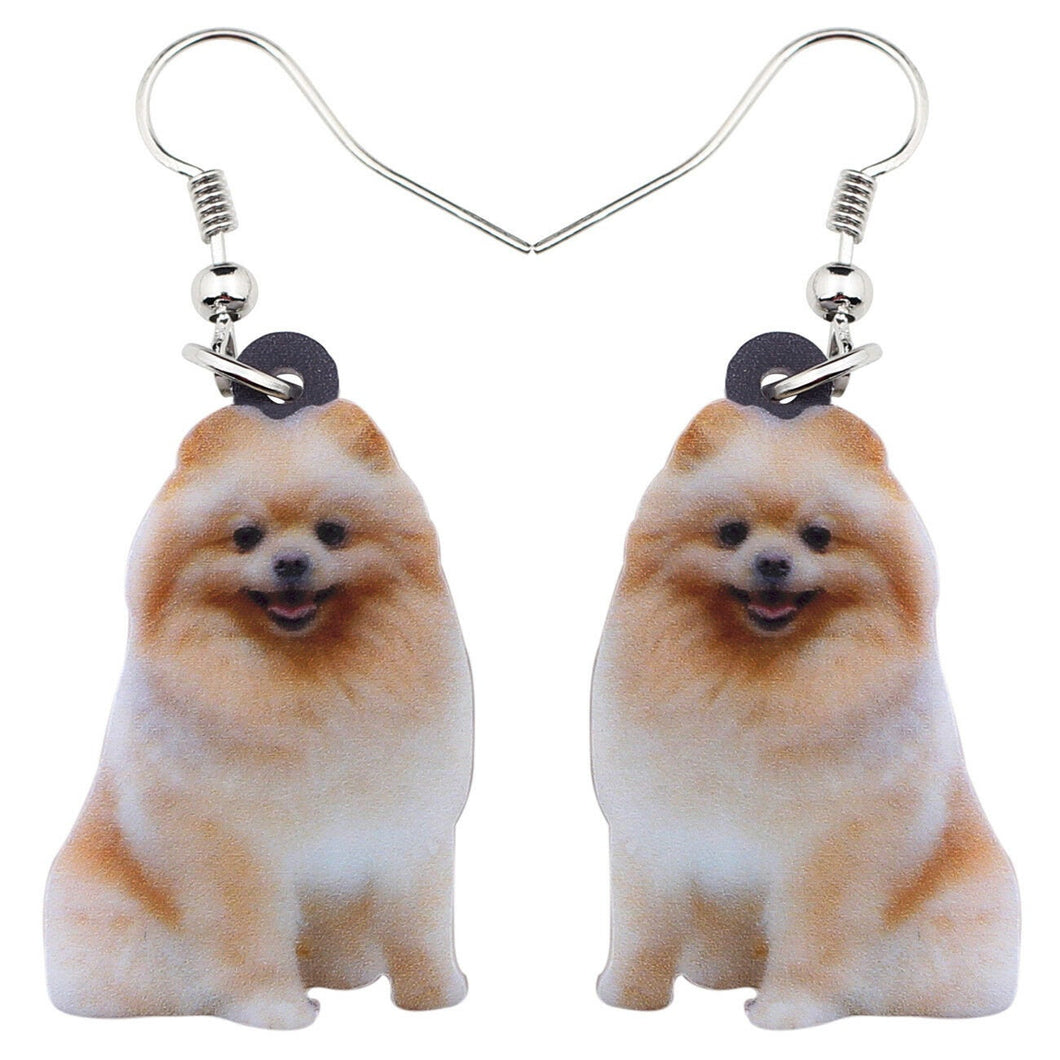 Pomeranian Acrylic Earrings