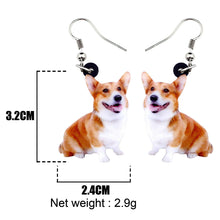 Load image into Gallery viewer, Pembroke Welsh Corgi Acrylic Earrings
