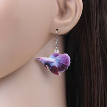 Load image into Gallery viewer, Betta Fish Acrylic Earrings
