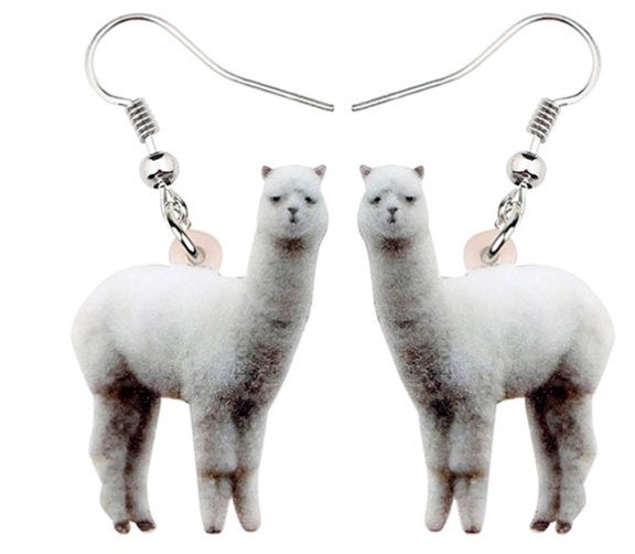 Sweet Alpaca Llama Acrylic Earrings