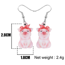 Load image into Gallery viewer, Pig Acrylic Earrings
