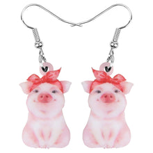 Load image into Gallery viewer, Pig Acrylic Earrings
