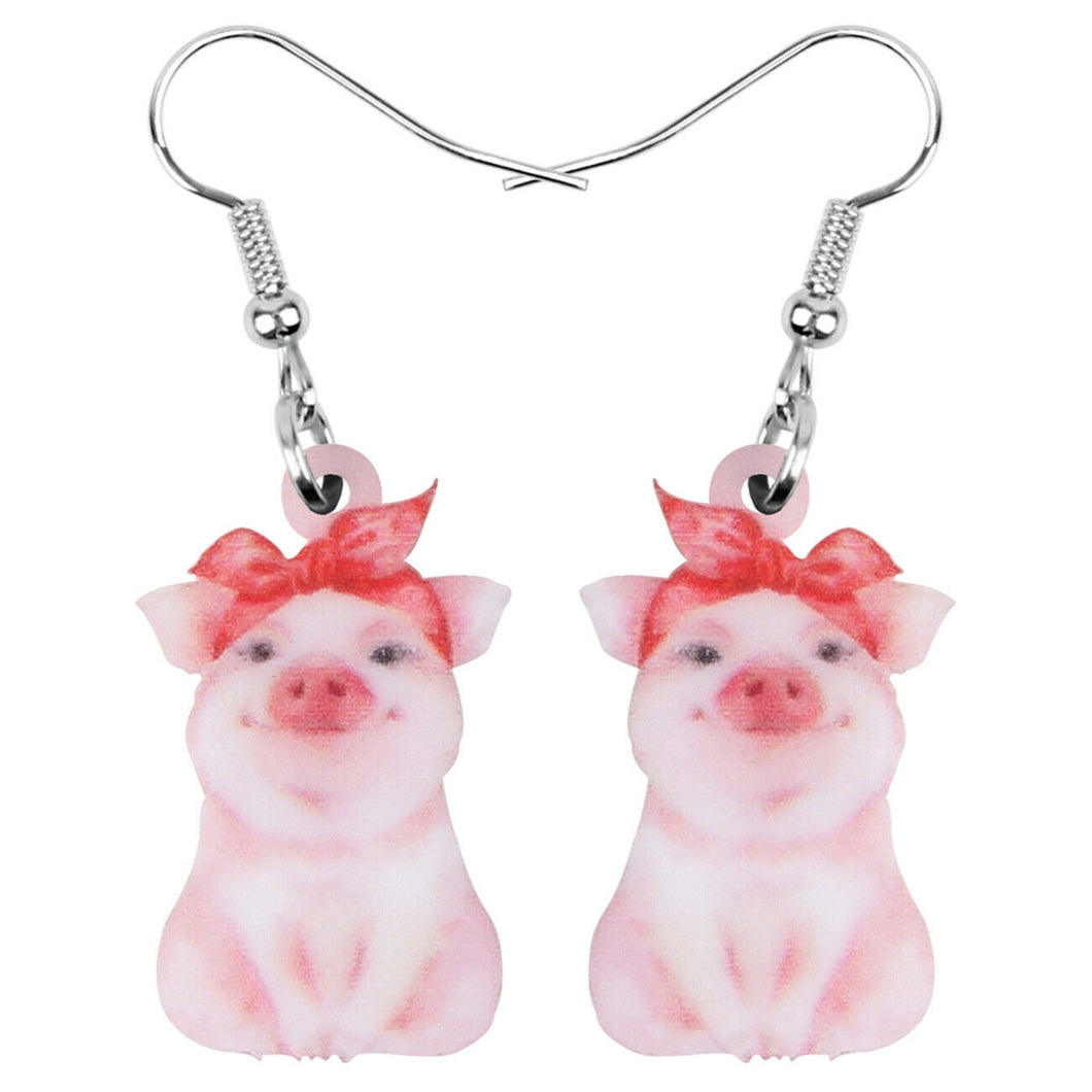 Pig Acrylic Earrings