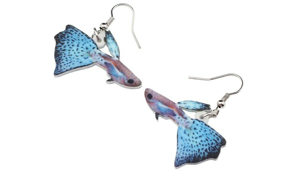 Guppy Fish Acrylic Earrings